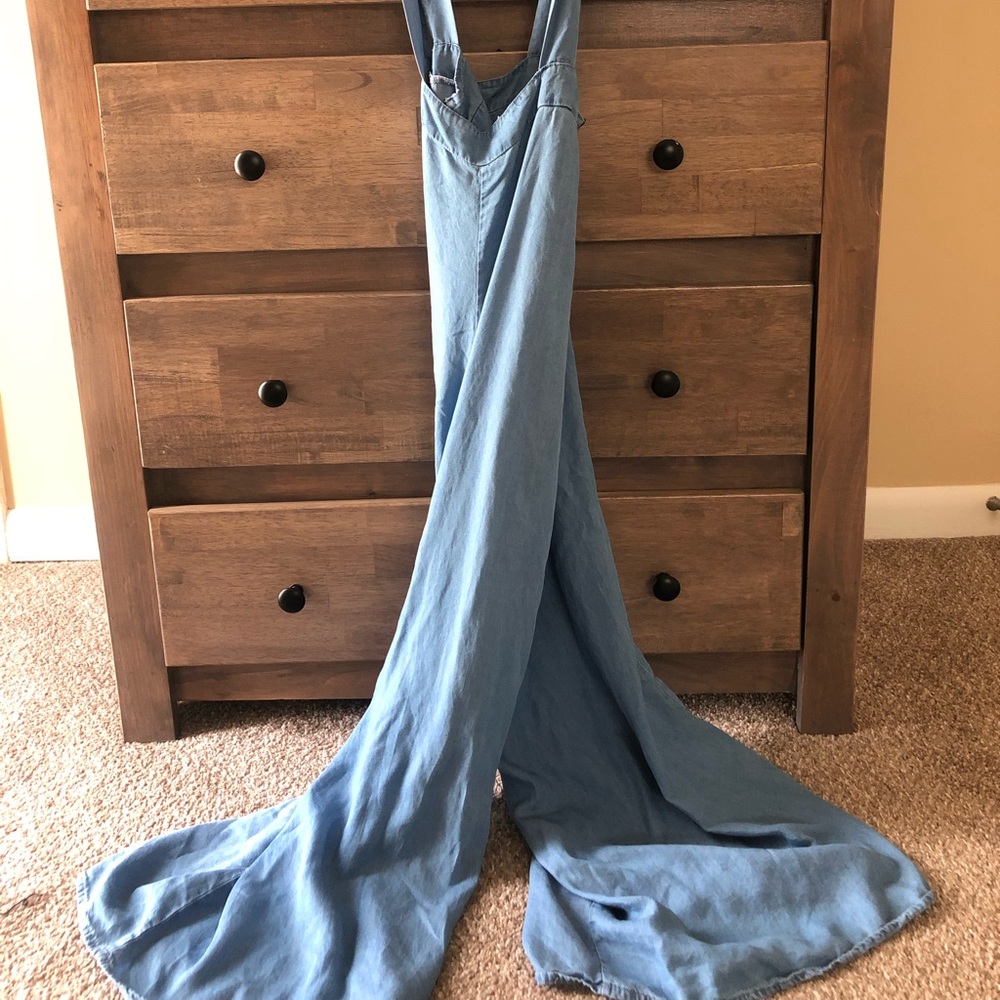 Long high waisted overalls